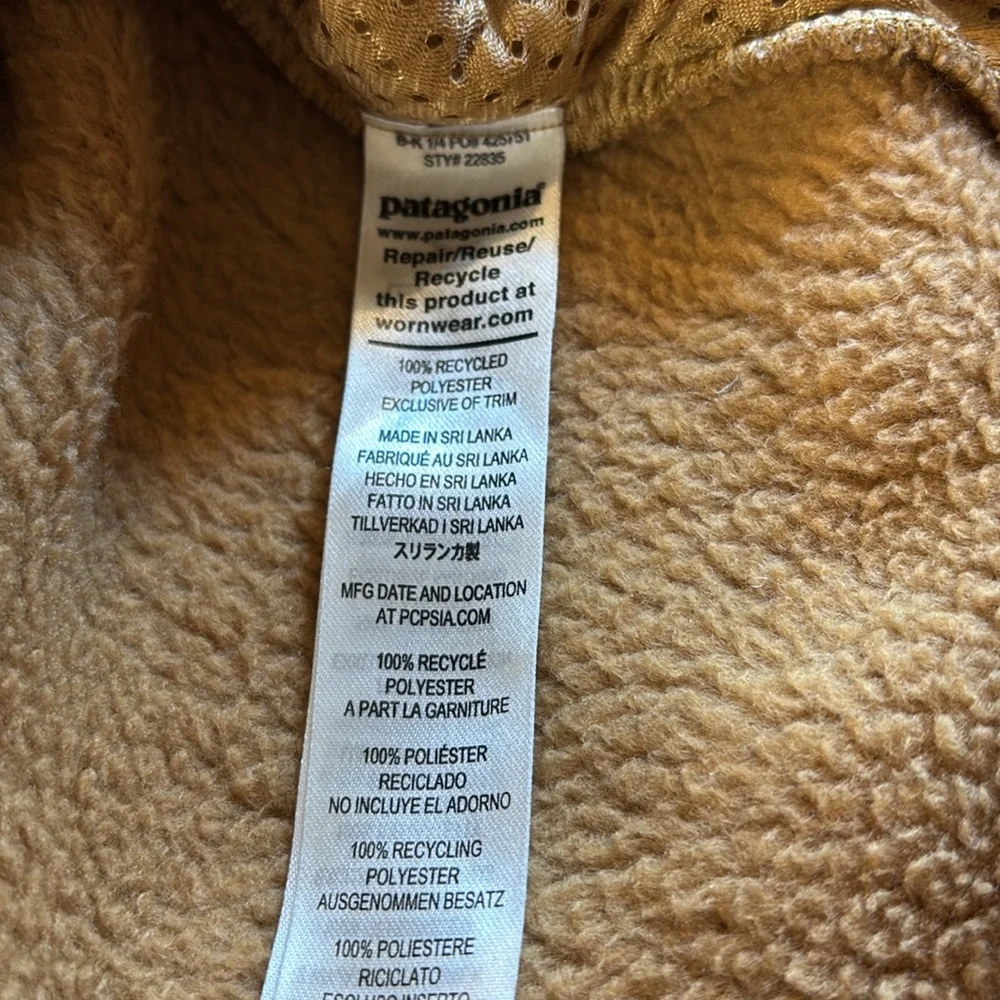 Patagonia Women's Nest Brown Marsupial Retro Pile Fleece Pullover XS - Picture 9 of 9